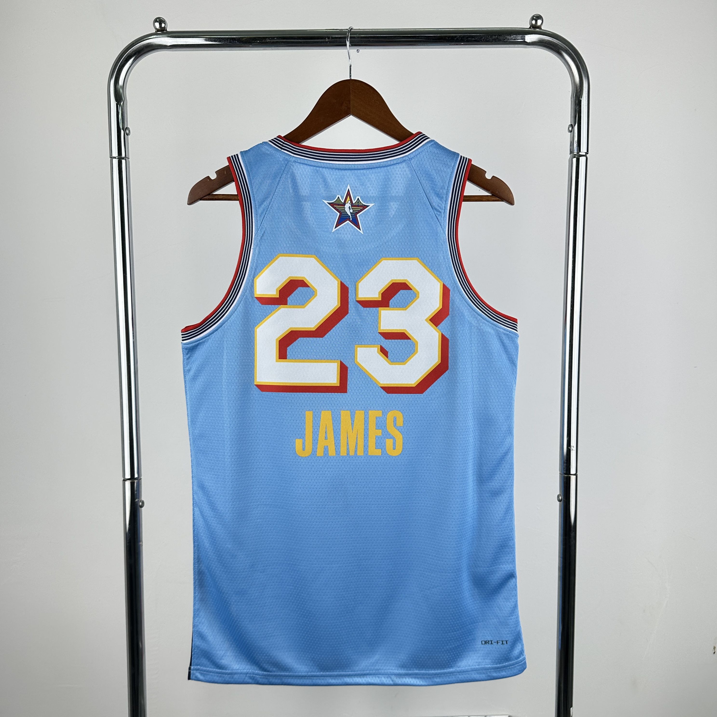 Men 2025 All star 23 James Light Blue Jordan Edition NBA Jersey
